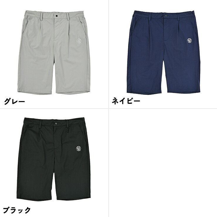 ナイロンストレッチハーフパンツ サラサラ極薄 メタリックロゴ メンズ クアルトユナイテッド ゴルフウェア 26SS 新作