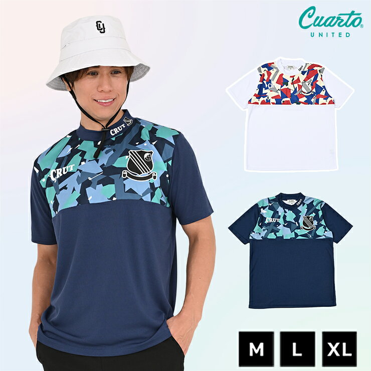 Other - ゴルフモチーフカモフラ切替モックネックシャツ メンズ クアルトユナイテッド ゴルフウェア 26SS 新作