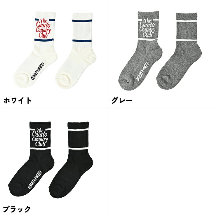 ラインクルーソックス クラシカルカレッジロゴ レディース クアルトユナイテッド ゴルフウェア 26SS 新作