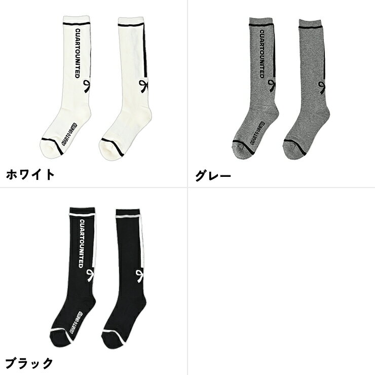 バックリボンハイソックス サイドロゴ レディース クアルトユナイテッド ゴルフウェア 26SS 新作