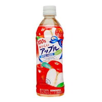 【サンガリア】おいしい100%アップルジュース(500mlPETX24本入り)【1梱包2ケースまで】