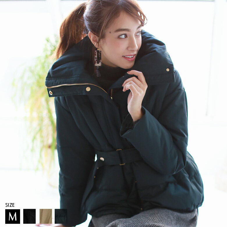 【Special Item_アウター】アウター(952-94002) CYNICAL　ビックカラーベルト付きダウンコートのサムネイル