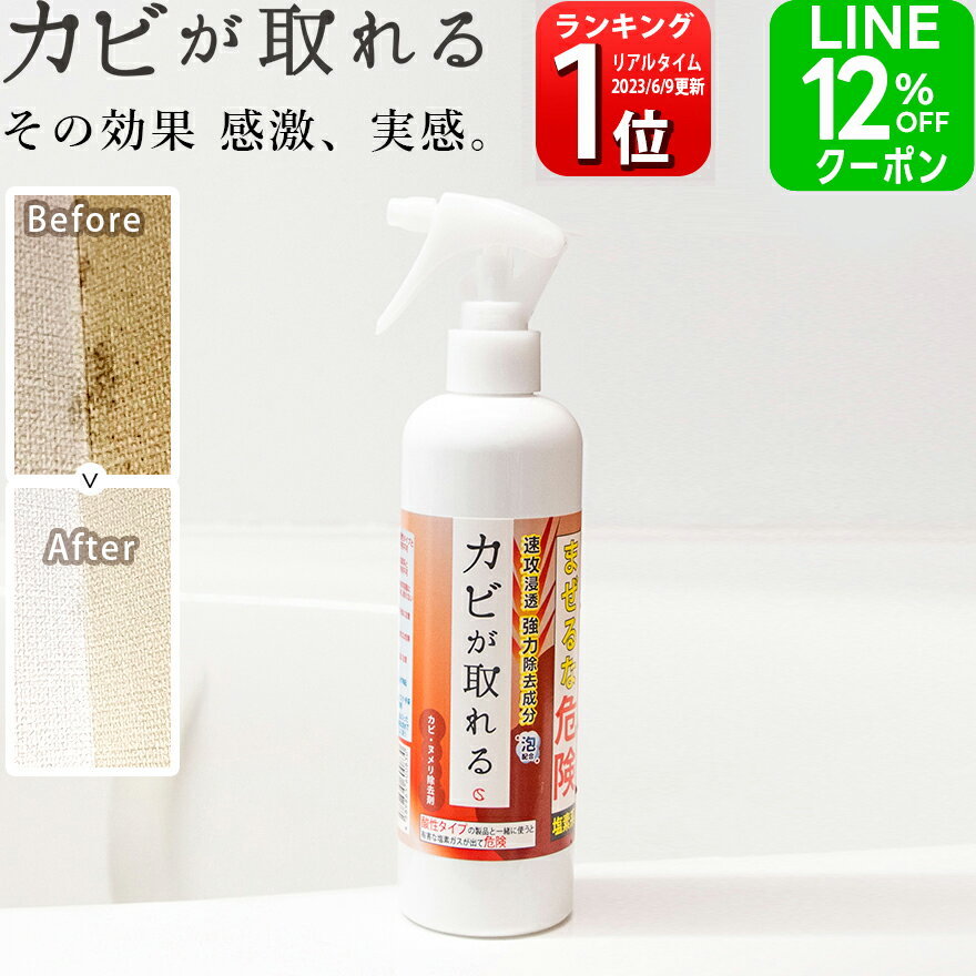 P5倍！ カビが取れる 速攻浸透成分 【2本で送料無料】 カビ取りスプレー 300ml 高濃度 風呂場 カビ取り剤 パッキン 浴室 かび取り カビ対策 かびとり ぬめり まな板 漂白 泡 壁 天井 風呂 スポンジ 黒カビ 排水溝 トイレ 業務用 うろこが取れる ※不織布スポンジプレゼント※のサムネイル