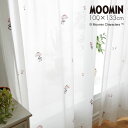 カーテン レース MOOMIN/UMBRELLA アンブレラ 100×133cm 1枚入MOOMIN□北欧 おしゃれ ミィ 刺繍 絵本 トーベヤンソン 日本製 レースカーテン ホワイト 大人 レース カーテン 既製 一人暮らし リビング スミノエ ムーミン