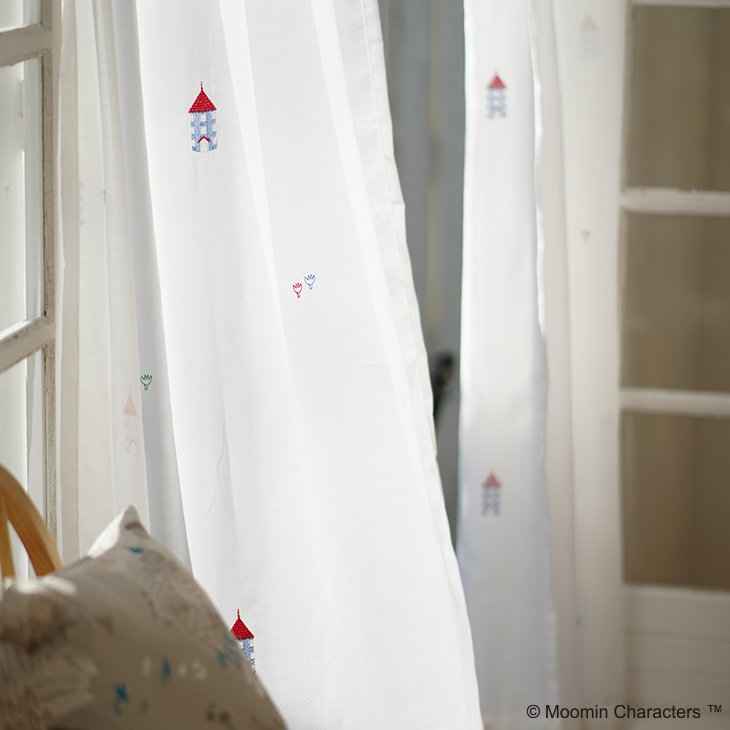 カーテン レース MOOMIN/MOOMIN HOUSE voile ムーミンハウス ボイル100×133cm 1枚...