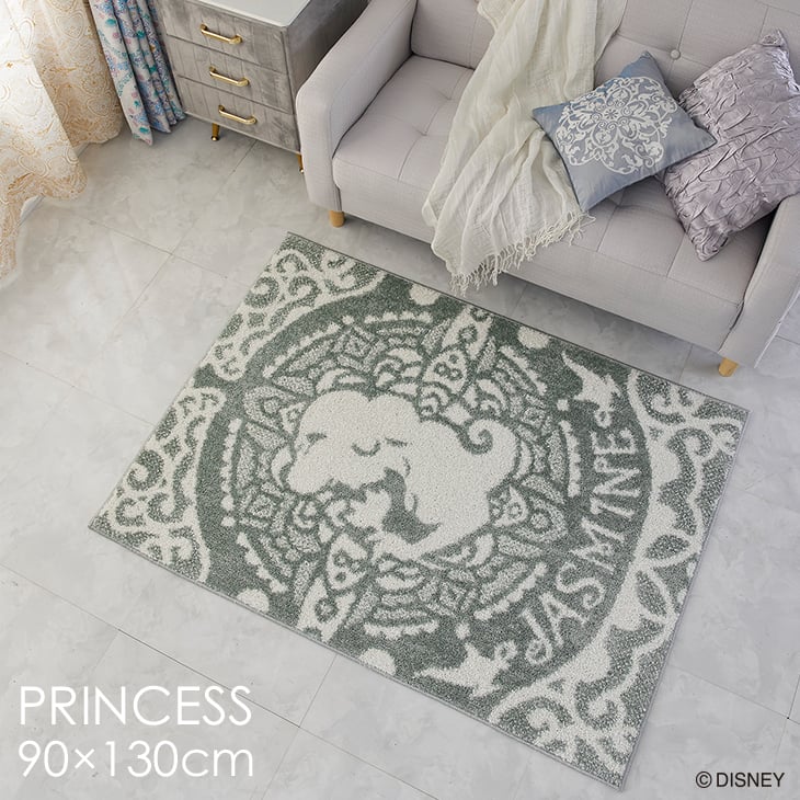 ラグ PRINCESS/プリンセス マジックランプラグ DRT-1107 90×130cm ディズニー Disney10◆洗える 滑り止..