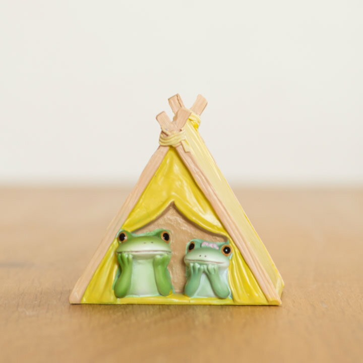 カエル 置物 テントキャンプカップル Copeau コポー 【 クッチーナホーム 】 カエル 置き物 カエル グッズ 雑貨 コポタロウ コポミ テント アウトドア カップル 仲良し インテリア おしゃれ かわいい リビング ギフト 贈り物 フィギュアのサムネイル