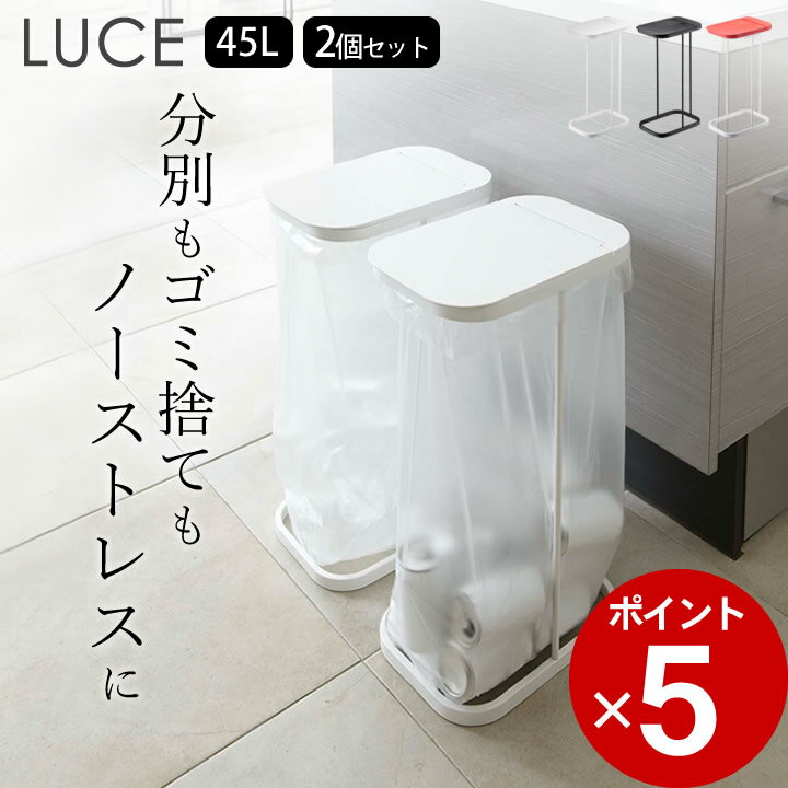 ゴミ箱 45l 2個セット 【 分別ゴミ袋ホルダー ルーチェ 】 2個セット 山崎実業 ルーチェ LUCE クッチー..