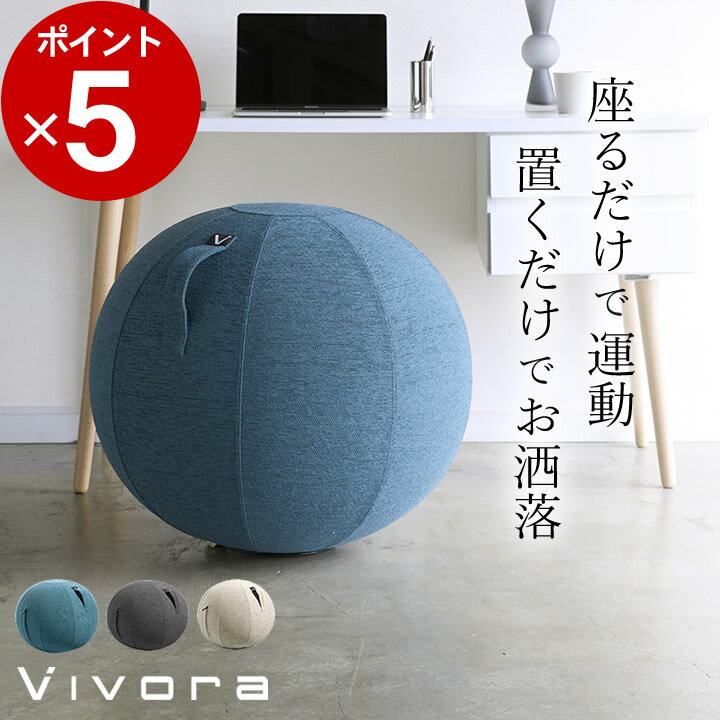 バランスボール 椅子 シーティングボール ルーノ シェニール vivora ヴィヴォラ 【 クッチーナ 】 送料無料 バランスボール 65 おしゃれ スツール 65cm 空気入れ付き テレワーク チェア 在宅勤務 かわいい ストレッチ 運動 山崎実業