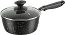和平フレイズ ダブルマーブルα IH片手鍋18cm RB-2121 ブラック キッチン用品 調理器具 鍋 マーブルコート ガス火 IH両方対応 父の日 ギフト ...