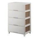 【訳アリ特価】【梱包箱に汚れあり】天馬 プロフィックス ルームケース 5404 (4段タイプ/ 幅54cm/ カプチーノ) キャスター付 スマートサイズ 完成品