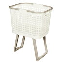 ヒマラヤ化学 腰らくバスケット WGY ホワイト/グレー 洗濯用品 ランドリーグッズ 洗濯かご ランドリーバスケット スタンド付き(3)
