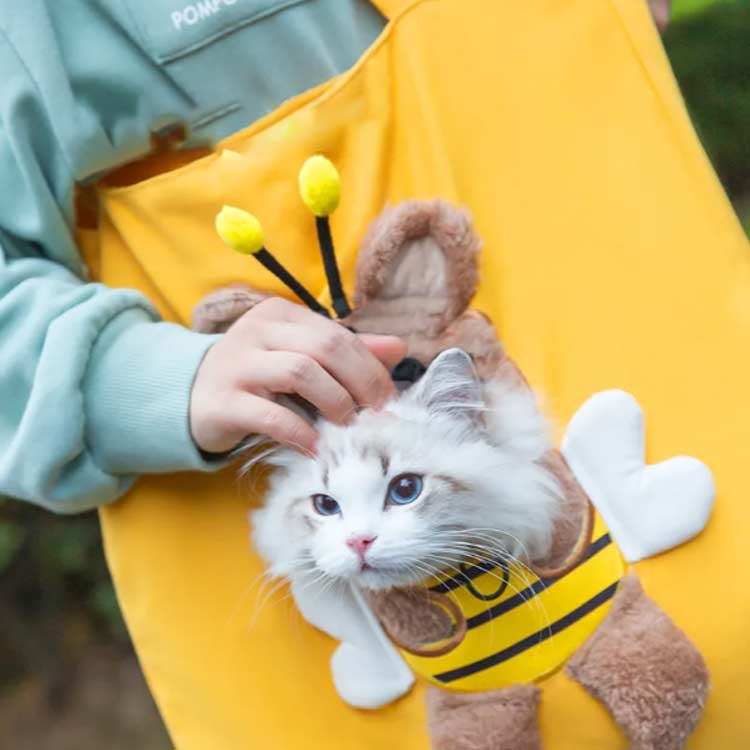 KOKOBOのペットキャリーバッグ 猫 ねこ トートバッグ キャリー バッグ 斜め掛け トートキャリー 猫用 ねこ 超小型犬 うさぎ ペットバッグ キャリー かばん 鞄 散歩バッグ 散歩 移動 キャリーケース 送料無料｜アングル3