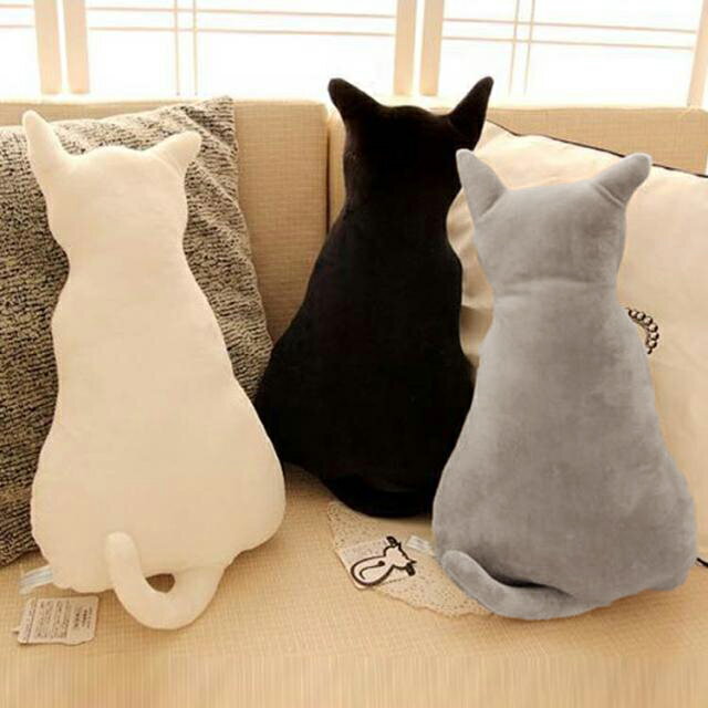 猫 抱き枕 低反発 クッション 添い寝枕 癒される 可愛い ねこ ぬいぐるみ 動物クッション アニマル 多機能 椅子 ソファー 背当て ふわふわ 猫グッズ インテリア クリスマス プレゼント 家庭用 送料無料 3