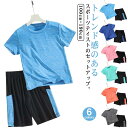 キッズ セットアップ トップス 半袖 吸汗 キッズ 速乾 上下セット 男の子 Tシャツ カジュアル ジュニア スポーツ 女の子 ショートパンツ ボトムス スポー...