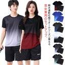 送料無料 サウナスーツ 半袖Tシャツ ハーフパンツ トレーニングウェア メンズ レディース 上下セット Tシャツ パンツ 短パン 半ズボン ルームウェア パジャマ 吸水速乾 無地 グラデーション ジャージ スポーツウェア フィットネス 大人 部屋着 春夏秋