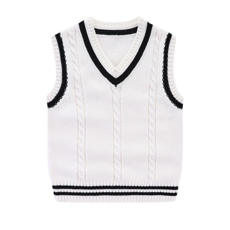 送料無料 キッズ 子供服 ニットベスト Vネック ケーブル編み 無地 制服 ベスト ニット ベスト ライン入り スクールベスト トップス 男女兼用 女の子 男の子 ジュニア フォーマル 小学生 セーター 発表会 通学 通園 入学式