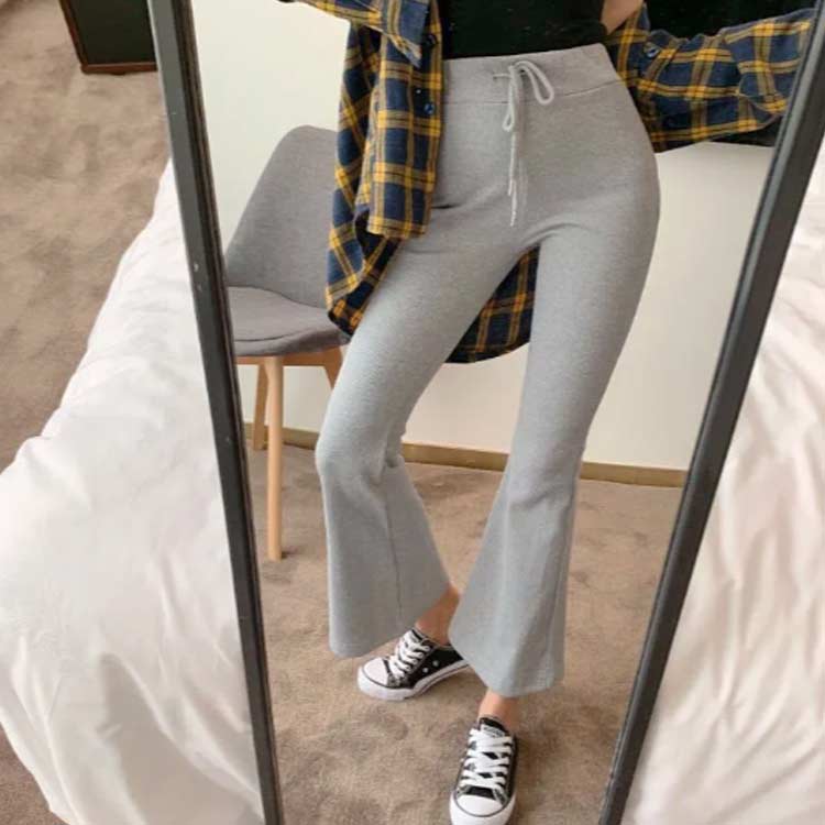 送料無料 ストレッチバンツ フレアパンツ スウェットパンツ ブーツカット ハイウエスト フィット フレア レギパン スキニー ウエストゴム 美脚パンツ スタイルアップ スウェット イージーパンツ 美脚 美尻 ストレッチ オールシーズン