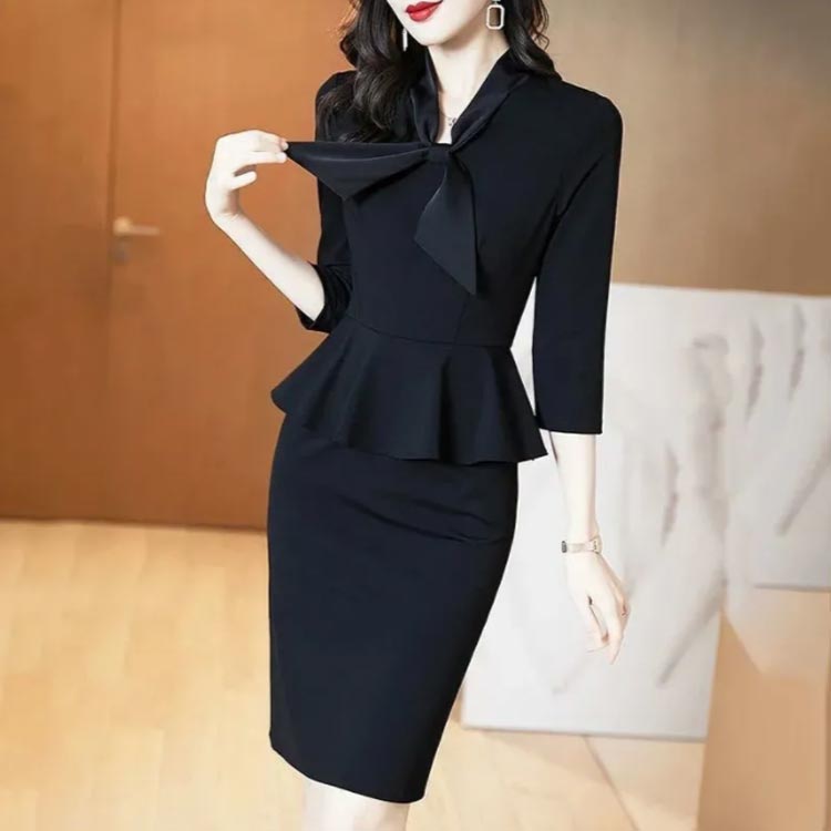 ドレス 秋 ロング ホワイト レトロ チャイナ風 女性 チャイナ ストレート 瞑想