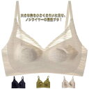 胸を小さく見せるブラ ブラジャー フルカップ 胸が小さく見えるブラ ノンワイヤーブラ ナイトブラ 大きいサイズ 脇高 補正 補正下着 痩せ見え 着やせブラ 補正ブラ レースブラジャー 送料無料 ベージュ グリーン ブラック