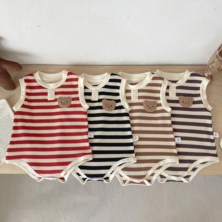 ボディースーツ 子供パジャマ おしゃれ ベビー 女の子 男の子 ベビー服 新生児 綿 夏服 夏 可愛い 出産祝い ボーダー柄 子供服 カバーオール ルームウェア 下着 通園 幼稚園 カバーオール 66cm 73cm 80cm 肌着