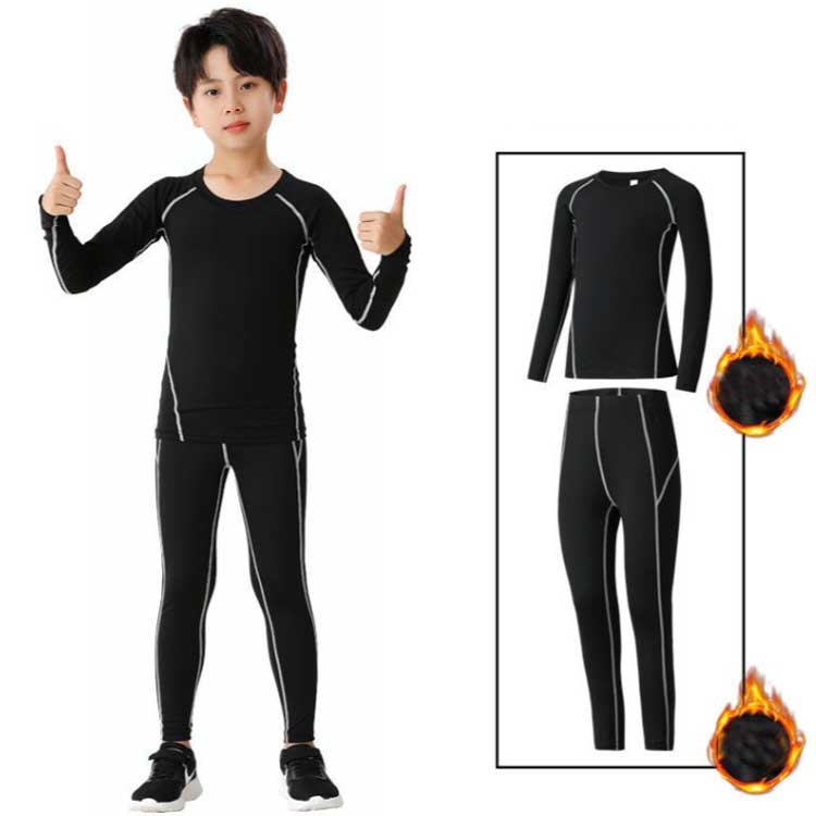 裏起毛あり/無し2タイプ！サッカーインナー セットアップ 野球 ジュニア 大人 スポーツ アンダーウェア ストレッチ キッズ服 吸汗速乾 コンプレッション トレーニングウェア 長袖シャツ タイツ レギンス 子供用 上下セット 送料無料