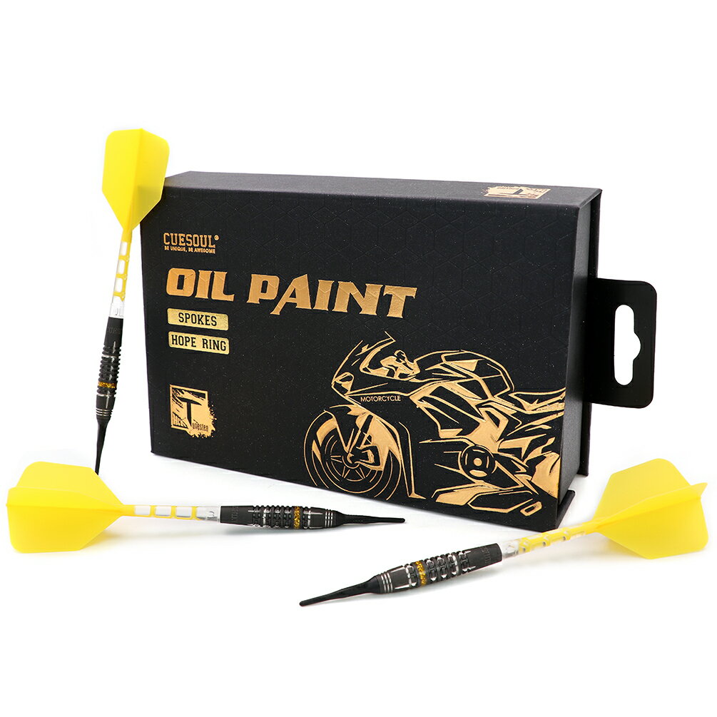 【送料無料】ダーツ CUESOUL オートバイシリーズ ソフトチップ 90% タングステン ダーツセット オイル..