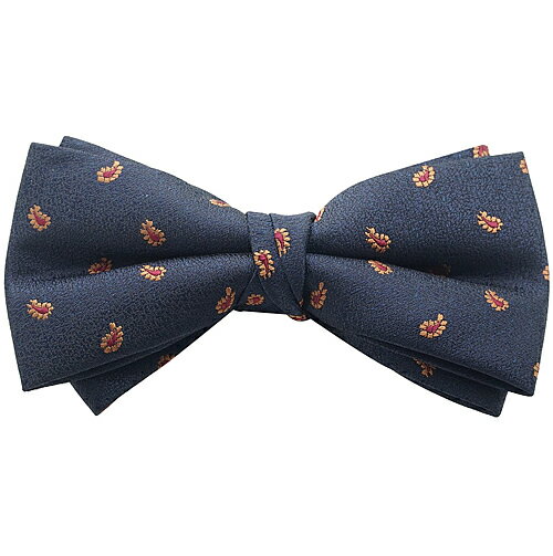 ネイビー スモールペイズリー 変形 蝶ネクタイ ボウタイ 簡易装着タイプアクセサリー メンズジュエリー ジュエリーギフト プレゼント お祝い 結婚式 礼服 結婚式 冠婚葬祭 ビジネス スーツ メンズ 男性 彼氏 夫 新生活 父の日 バレンタイン