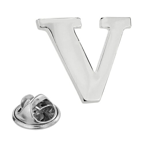 カフスボタン専門店CUFFJPのイニシャル アルファベット V ピンズ ラペルピンアクセサリー メンズジュエリー ジュエリー バッチギフト プレゼント お祝い 結婚式 礼服 結婚式 冠婚葬祭 ビジネス スーツ メンズ 男性 彼氏 夫 新生活 父の日 バレンタイン｜アングル2