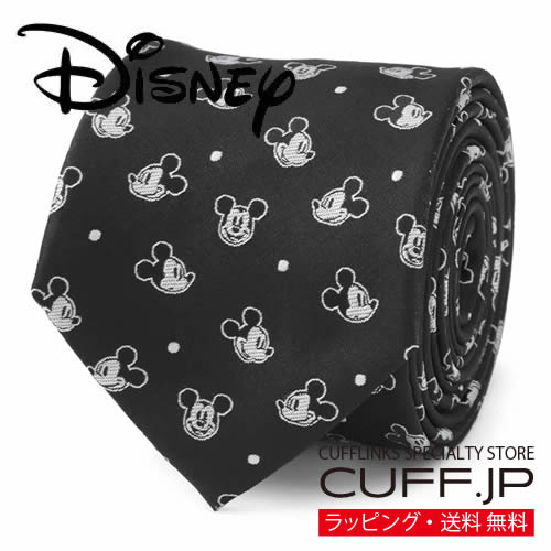 Disney ミッキー ドット 水玉 ブラック ネクタイアクセサリー メンズジュエリー ジュエリーギフト プレゼント お祝い 結婚式 礼服 結婚式 冠婚葬祭 ビジネス スーツ メンズ 男性 彼氏 夫 新生活 父の日 バレンタイン（楽天・カフスボタン専門店CUFFJP）
