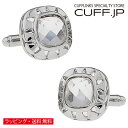 カフスボタン シルバー クリアガラス トライアングル カット カフス カフリンクスアクセサリー メンズジュエリー ジュエリーギフト プレゼント お祝い 結婚式 ...