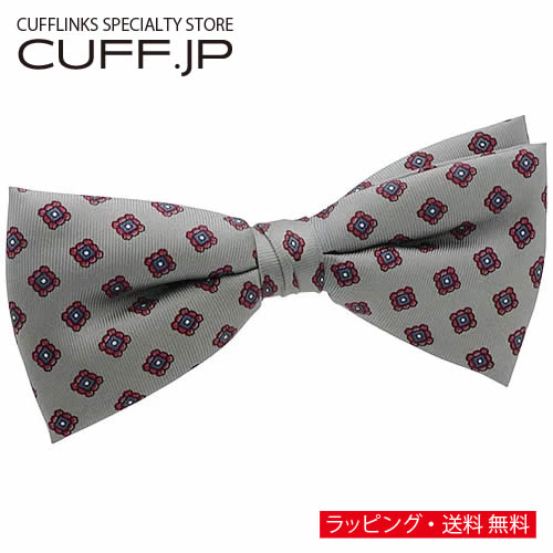 Rakuten - ビンテージ グレー レッド ジオメトリック ドット 蝶ネクタイ ボウタイ 簡易装着タイプアクセサリー メンズジュエリー ジュエリーギフト プレゼント お祝い 結婚式 結婚式 冠婚葬祭 ビジネス スーツ メンズ 男性 彼氏 夫 新生活 父の日 バレンタイン
