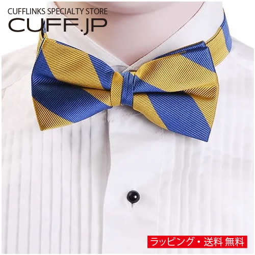 蝶ネクタイ ボウタイ ブルー＆ゴールドアクセサリー メンズジュエリー ジュエリーギフト プレゼント お祝い 結婚式 礼服 結婚式 冠婚葬祭 ビジネス スーツ メンズ 男性 彼氏 夫 新生活 父の日 バレンタイン