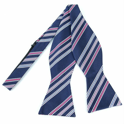 蝶ネクタイ ボウタイ トリプル ストライプ ネイビーアクセサリー メンズジュエリー ジュエリーギフト プレゼント お祝い 結婚式 礼服 結婚式 冠婚葬祭 ビジネス スーツ メンズ 男性 彼氏 夫 新生活 父の日 バレンタイン