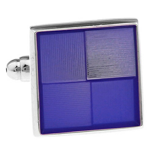 カフス カフスボタン パープル スクエア チェック カフリンクスアクセサリー メンズジュエリー ジュエリーギフト プレゼント お祝い 結婚式 礼服 結婚式 冠婚葬祭 ビジネス スーツ メンズ 男性 彼氏 夫 新生活 父の日 バレンタイン