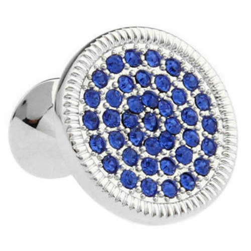 カフス カフスボタン ブルー ラウンド クリスタル カフリンクスアクセサリー メンズジュエリー ジュエリーギフト プレゼント お祝い 結婚式 礼服 結婚式 冠婚葬祭 ビジネス スーツ メンズ 男性 彼氏 夫 新生活 父の日 バレンタイン