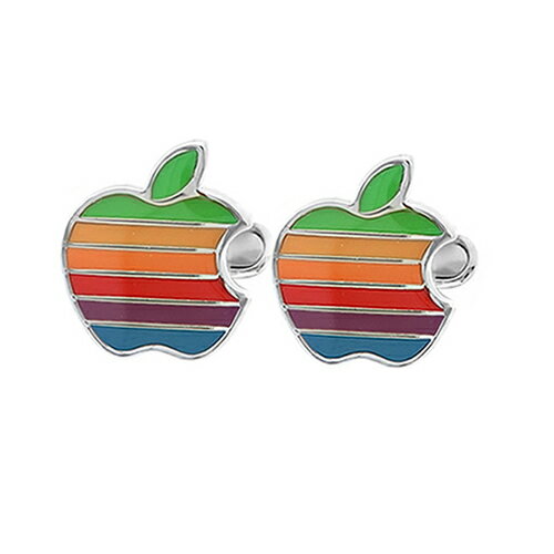 カフス カフスボタン ファースト レインボー アップル カフリンクスメンズアクセサリーの通販ギフト プレゼント お祝い 結婚式 ビジネス 新生活 父の日 彼氏 夫 バレンタイン格安通販　バレンタイン　人気　ランキング
