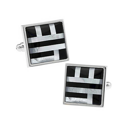 カフス カフスボタン スクエア ブラックライン シェル カフリンクスメンズアクセサリーの通販ギフト プレゼント お祝い 結婚式 ビジネス 新生活 父の日 彼氏 夫 バレンタイン格安通販　バレンタイン　人気　ランキング