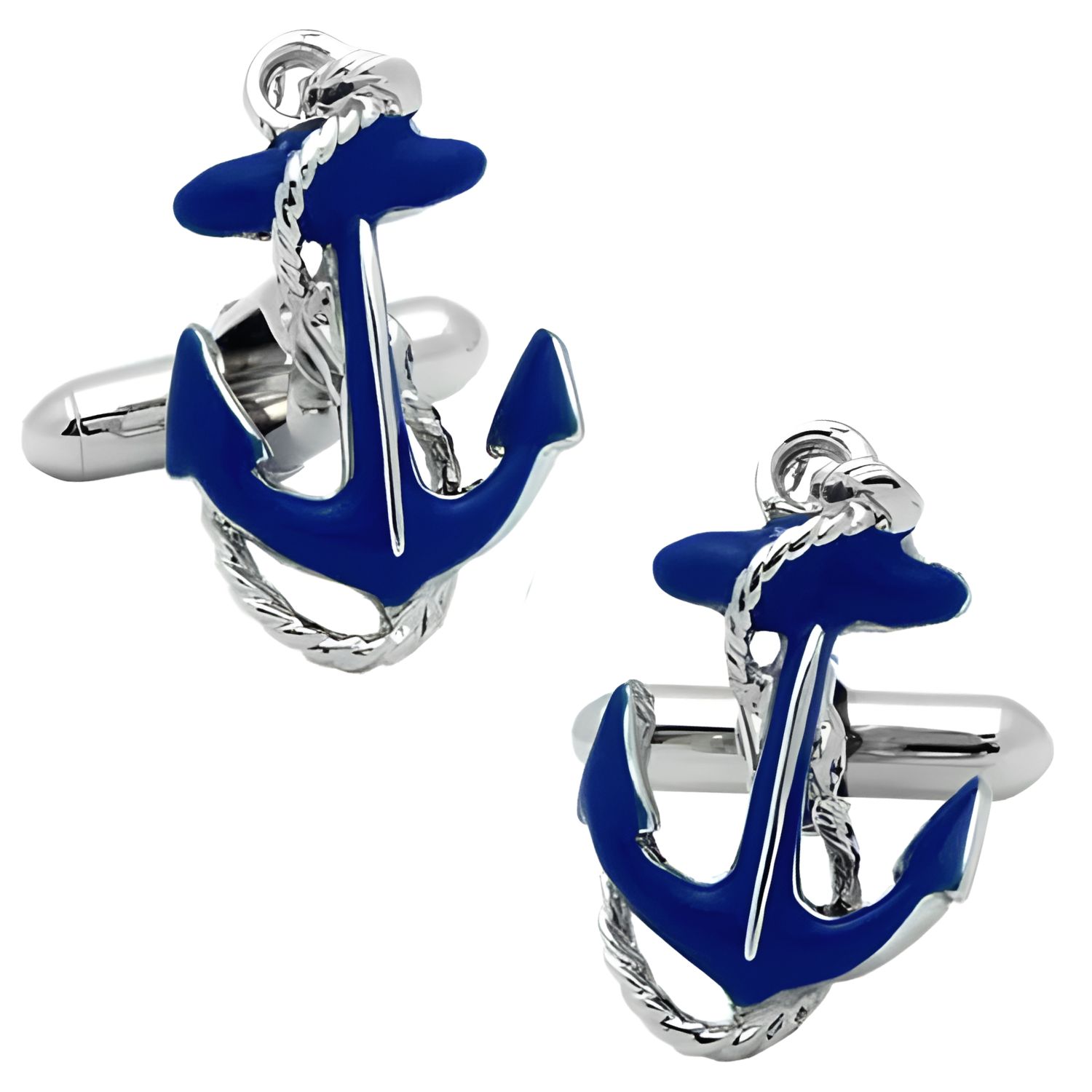 カフスボタン専門店CUFFJPのブルー イカリ SWANK カフス【カフスボタン・カフリンクス】アクセサリー メンズジュエリー ジュエリーギフト プレゼント お祝い 結婚式 礼服 結婚式 冠婚葬祭 ビジネス スーツ メンズ 男性 彼氏 夫 新生活 父の日 バレンタイン｜アングル2