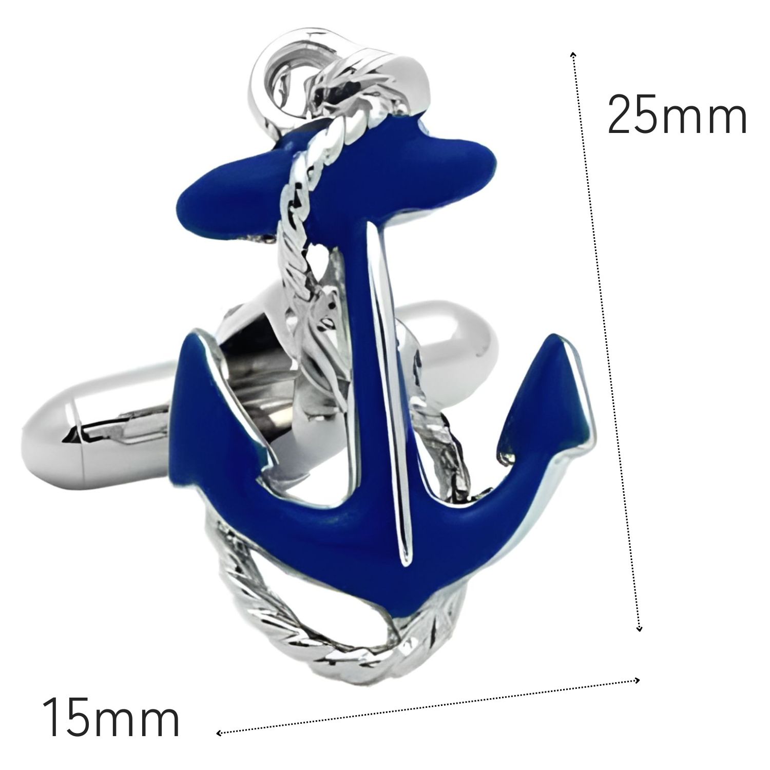 カフスボタン専門店CUFFJPのブルー イカリ SWANK カフス【カフスボタン・カフリンクス】アクセサリー メンズジュエリー ジュエリーギフト プレゼント お祝い 結婚式 礼服 結婚式 冠婚葬祭 ビジネス スーツ メンズ 男性 彼氏 夫 新生活 父の日 バレンタイン｜アングル3
