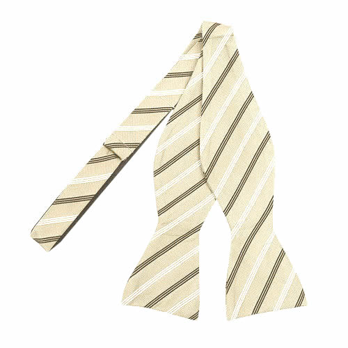 蝶ネクタイ ボウタイ イエロー ダブル細ストライプアクセサリー メンズジュエリー ジュエリーギフト プレゼント お祝い 結婚式 礼服 結婚式 冠婚葬祭 ビジネス スーツ メンズ 男性 彼氏 夫 新生活 父の日 バレンタイン