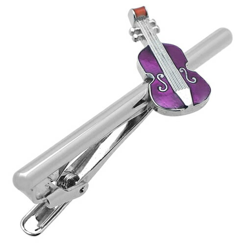 パープル バイオリン SWANK タイピン タイバー タイタックアクセサリー メンズジュエリー ジュエリーギフト プレゼント お祝い 結婚式 礼服 結婚式 冠婚葬祭 ビジネス スーツ メンズ 男性 彼氏 夫 新生活 父の日 バレンタイン
