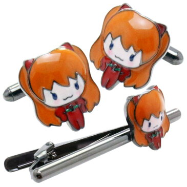 エヴァンゲリオン × SWANK EVA MICRO MACRO アスカ カフス&タイピン セットアクセサリー メンズジュエリー ジュエリーギフト プレゼント お祝い 結婚式 礼服 結婚式 冠婚葬祭 ビジネス スーツ メンズ 男性 彼氏 夫 新生活 父の日 バレンタイン
