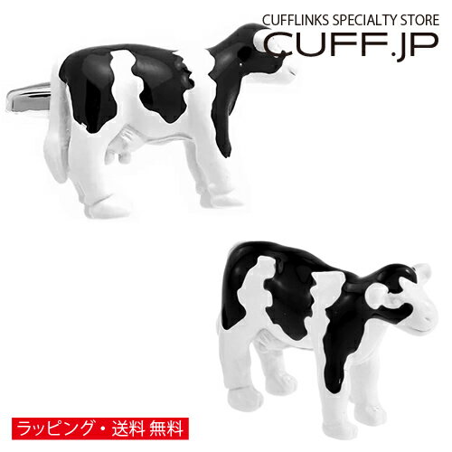 ウシ 牛 ホルスタイン 乳牛 カフス カフスボタン カフリンクスアクセサリー メンズジュエリー ジュエリーギフト プレゼント お祝い 結婚式 礼服 結婚式 冠婚...