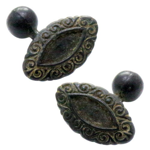 アンティーク カフス ブラック #1686 カフスボタン カフリンクスアクセサリー メンズジュエリー ジュエリーギフト プレゼント お祝い 結婚式 礼服 結婚式 冠婚葬祭 ビジネス スーツ メンズ 男性 彼氏 夫 新生活 父の日 バレンタイン 2