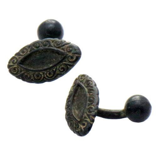 アンティーク カフス ブラック #1686 カフスボタン カフリンクスアクセサリー メンズジュエリー ジュエリーギフト プレゼント お祝い 結婚式 礼服 結婚式 冠婚葬祭 ビジネス スーツ メンズ 男性 彼氏 夫 新生活 父の日 バレンタイン 3