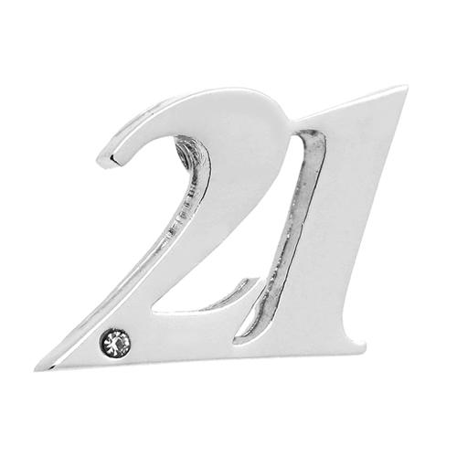 数字 ナンバー 21 ピンズ ラペルピン タックピン タック式 ピンブローチ ピンバッジアクセサリーギフト プレゼント お祝い 結婚式 礼服 結婚式 冠婚葬祭 ビジネス スーツ メンズ 男性 彼氏 夫 新生活 父の日 バレンタイン 2