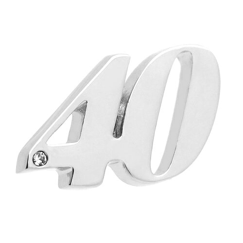 数字 ナンバー 40 ピンズ ラペルピン タックピン タック式 ピンブローチ ピンバッ...