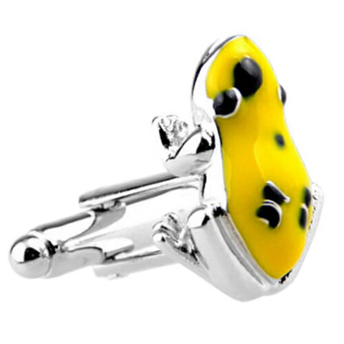 イエロー カエル 蛙 カフス カフスボタン カフリンクスアクセサリー メンズジュエリー ジュエリーギフト プレゼント お祝い 結婚式 礼服 結婚式 冠婚葬祭 ビジネス スーツ メンズ 男性 彼氏 夫 新生活 父の日 バレンタイン