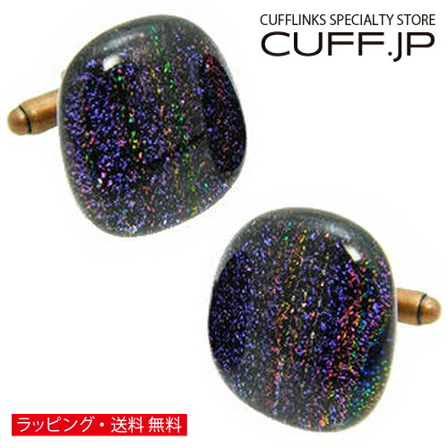 オリジナル手作りガラス カフス Purple Hearts カフリンクスアクセサリー メンズジュエリー ジュエリー..